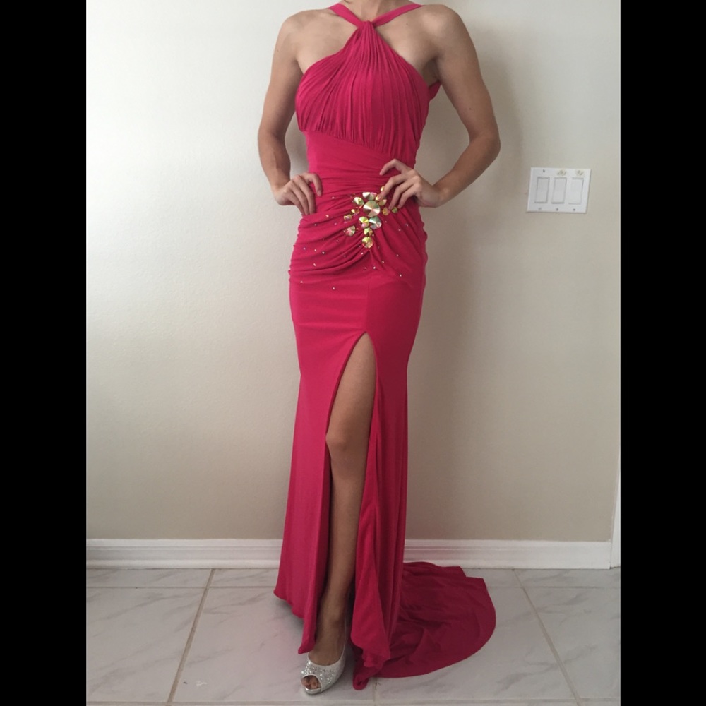 Pink Jersey Sherri Hill Gown